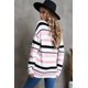 thumbnail image 1 of ABPHQTO Jersey De Mujer De Manga Larga Con Cuello Redondo A Rayas Rosa, 1 of 5
