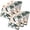Floral2, variant on JOVELL 6Pcs Patio Cushion Covers, Stretch Outdoor Couch Cushion Slipcovers for Wicker Sofa & Chair, Elastic Seat Cushion Protectors, Floral4
