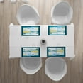 thumbnail image 3 of Ambesonne Beach Place Mats Set of 4, Maritime Themed Waves, Standard Size, Blue Beige Green, 3 of 4