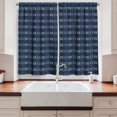 thumbnail image 2 of Ambesonne Nordic Kitchen Curtains, Winter Holiday Pattern, 55"x45", Pale Blue Navy Blue, 2 of 3