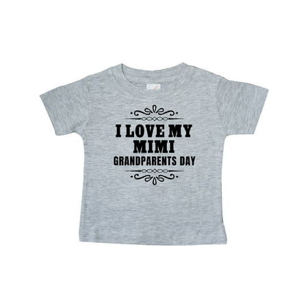 

Inktastic Grandparents Day I Love My Mimi Gift Baby Boy or Baby Girl T-Shirt