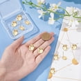 thumbnail image 3 of 12 piezas de fornituras para pendientes de botón redondas de latón chapado en oro auténtico de 18 quilates, 15 mm/0,6 pulgadas, con 30 tuercas para pendientes., 3 of 6
