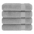 thumbnail image 5 of Cotton Paradise 100% Cotton 4 Piece Turkish Bath Towel Set, Soft Plush Towels Clearance Bathroom Set, Light Gray, 5 of 7