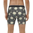 thumbnail image 4 of Salouo Daisies Flowers Pattern Men's Boxer Briefs, Soft & Breathable Underwear Elastic Waistband Briefs for Men,1-Pack, 4 of 7