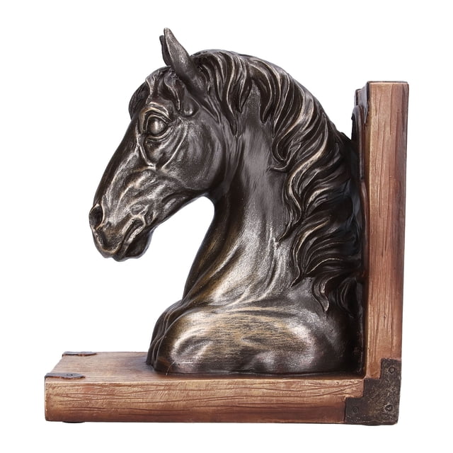 Escultura de cabeza de Caballo ANGGREK Sujetalibros duradero Para oficina