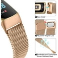 thumbnail image 2 of Metal Bands for Fitbit Charge 5 Band for Women Men, Magnetic Clasp Stainless Steel Mesh Loop Bands for Fitbit Charge 5,Silver, 2 of 13