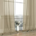 thumbnail image 6 of OVZME Taupe Window Sheer Curtains 84 inch Lengh 2 Panels for Living Room, Privacy Semi Sheer Window Drapes for Bedroom Photography Backdrop Bathroom Home Office, 42W x 84L inches, 7 FT Long, 6 of 7