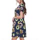 thumbnail image 2 of Easygdp Sloth with Donuts para Vestido Transpirable de Mujer, Vestido Suelto de Manga Corta con Pliegues y Bolsillos para el Verano, 2 of 6