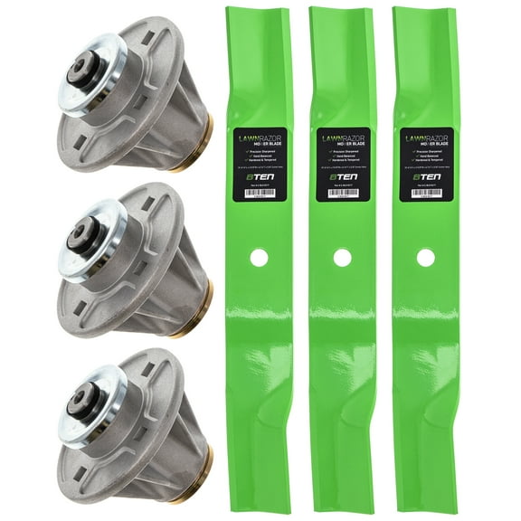 8TEN Spindle High Lift Blade Kit for Ariens Gravely 54 inch Zoom XL 54 MK1002323