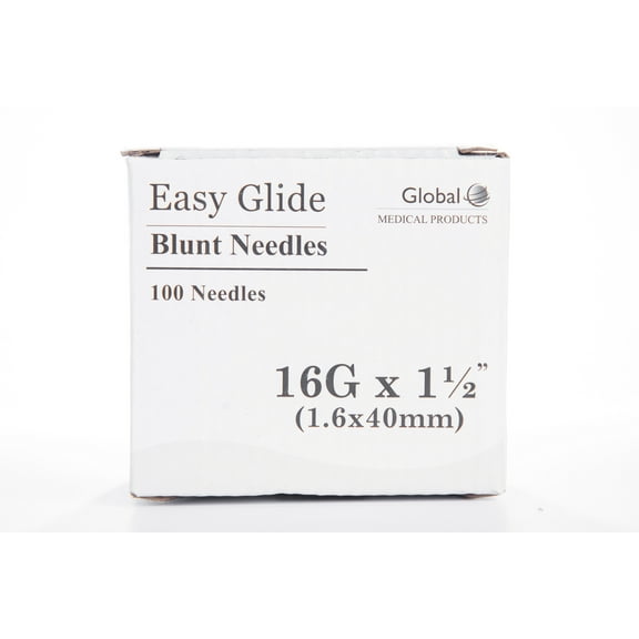 Easy Glide Unsterilized Blunt Tip Dispensing Needle with Luer Lock 16G x 1 1/2" - 100 Pack