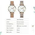 thumbnail image 4 of Womens Watches Quartz Rose Gold Fashoin Waterproof Analog Butterfly Large Dial Wristwatch with Stainless Steel Band for Ladies, 4 of 10