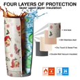 thumbnail image 7 of 20oz Tumblers Beige Christmas Santa Pattern Stainless Steel Vacuum Insulated Double Wall Travel Tumbler Cups Mug with Lid and Straw,Cleaning Brush for Cold & Hot Drinks, 7 of 7