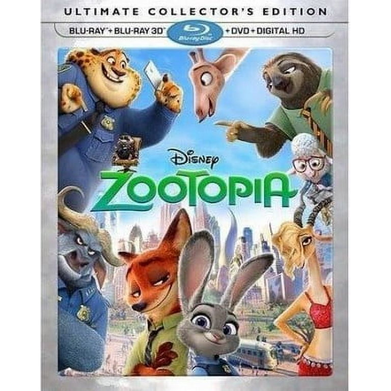 ズートピア Zootopia  3D/BD/DVD/Digital HD   3D Blu-ray Ginnifer Goodwin Zootopia (Blu-ray + Blu-ray + DVD) - Walmart.com
