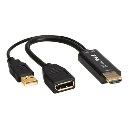 Tripp Lite series P130-06N-DP-4K6 DisplayPort/HDMI/USB Audio Video Cable - 7.10" DisplayPort/HDMI/USB A/V Cable for Audio/Video Device, HDTV, Display, Projector, Blu-ray Player, Media Server, Noteb...