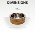 thumbnail image 6 of Country Living Stainless Steel Dog Bowl with Cylindrical Mango Wood Holder – 1pt, 6 of 7