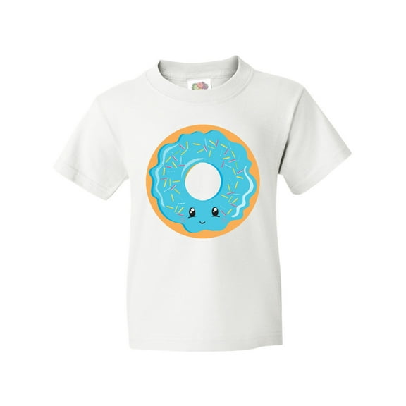 Inktastic Blue Donut Youth T-Shirt
