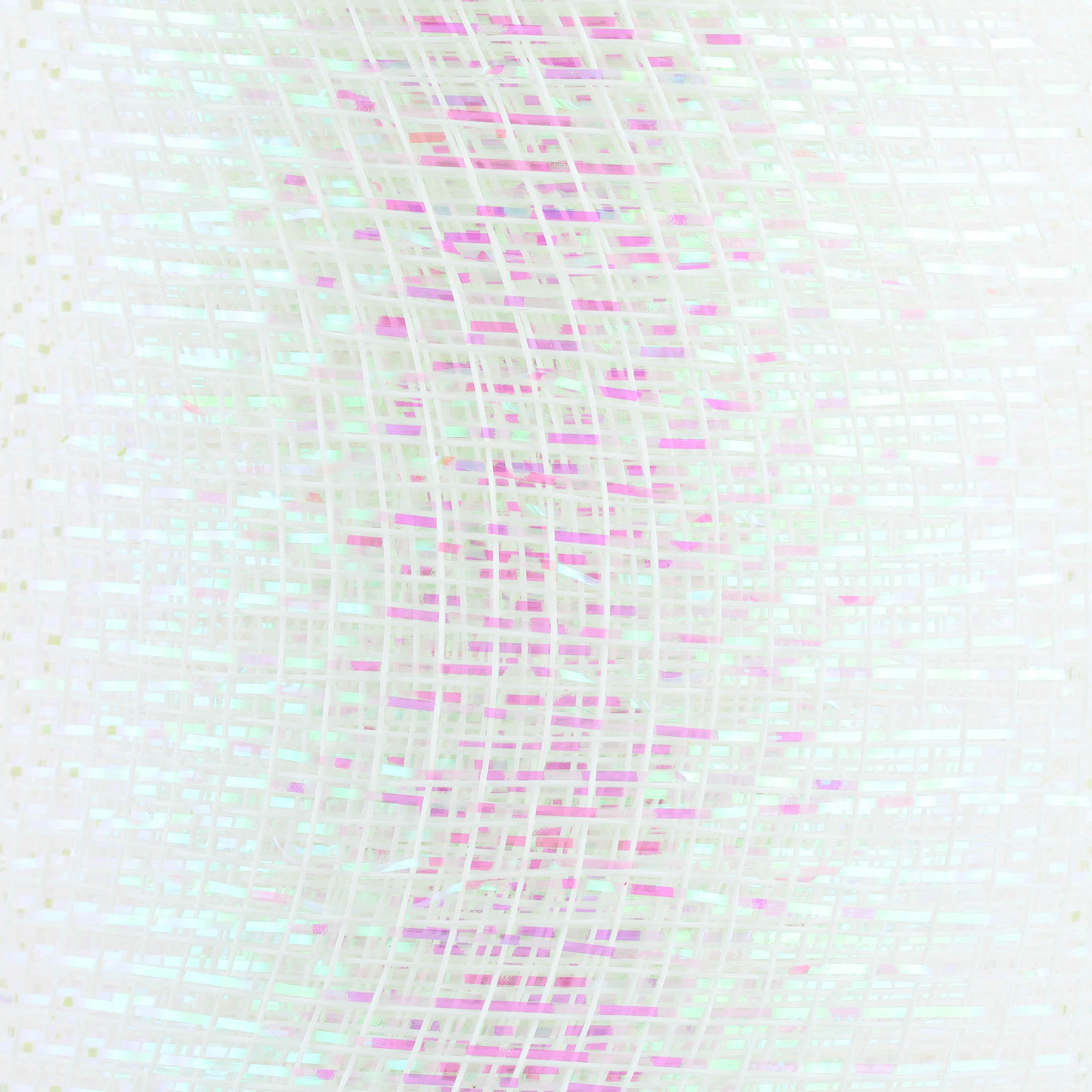 Iridescent White Decorative Mesh Fabric, 10.5" x 18', 2 Count, by Holiday Time