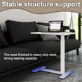 thumbnail image 4 of czyyul Medical Adjustable Overbed Bedside Table with Hidden Casters Pneumatic Mobile Standing Laptop Desk Movable Over The Bed Table Rolling Computer Cart for Hospital Home Use(26.8\u201D, 4 of 8