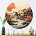 thumbnail image 3 of Designart "Silk Road China Art painting I" Chinese Oversized Wall Clock, 3 of 5