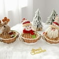 thumbnail image 5 of Christmas Gift Basket, Woven Bamboo Holiday Snowman Elk Doll Xmas Storage Baskets,for Candy,Biscuits etc, 5 of 6