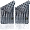 thumbnail image 1 of Bufanda Hecha a Mano AlpacaBlackWhite 2Pzas Negro/Blanco 170cm x 21cm Hechas a Mano Alpaca., 1 of 3