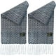 thumbnail image 1 of Bufanda Hecha a Mano AlpacaBlackWhite 2Pzas Negro/Blanco 170cm x 21cm Hechas a Mano Alpaca., 1 of 3