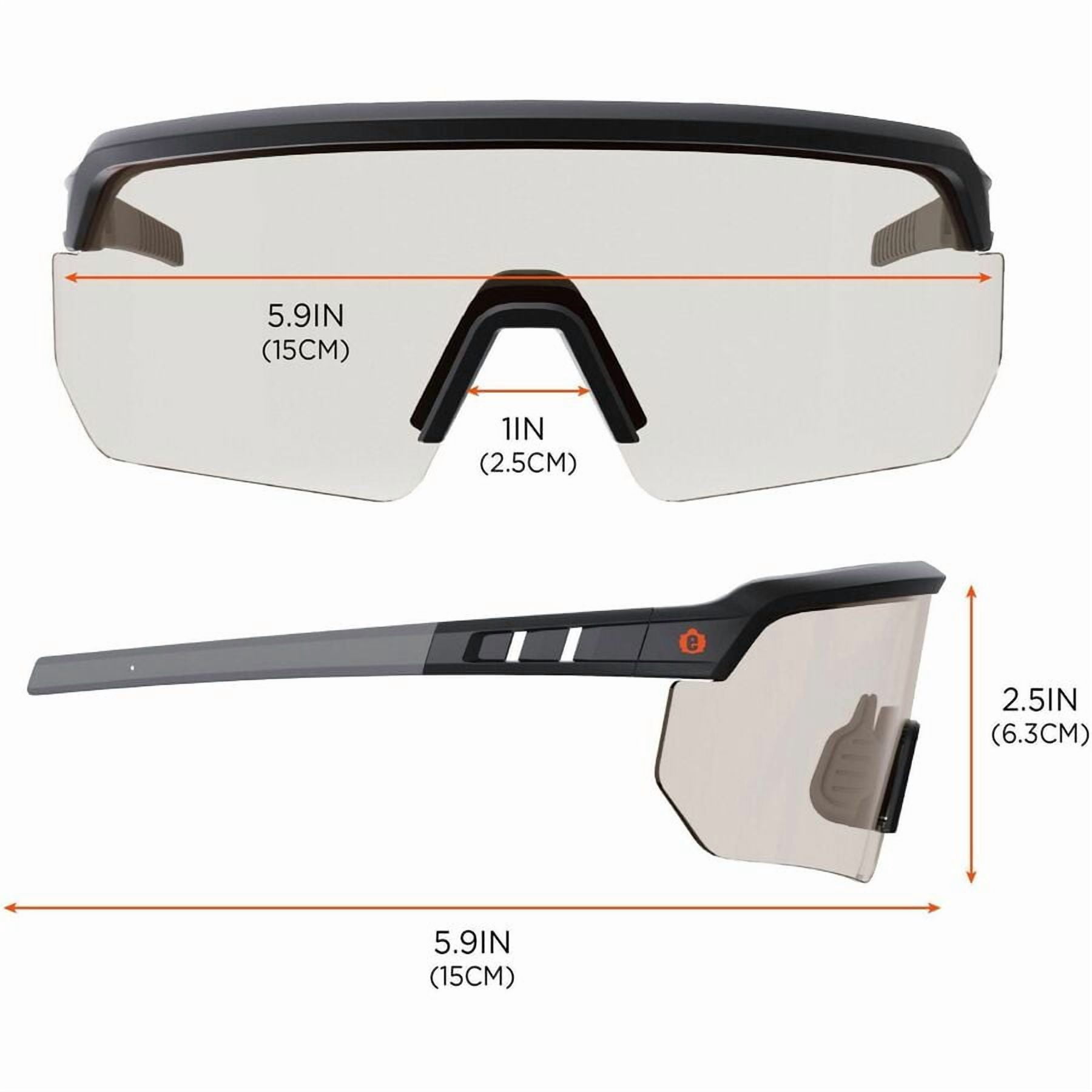 Ergodyne AEGIR Enhanced Anti-Fog Safety Glasses, Matte Black Frame
