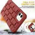 thumbnail image 4 of Compatible with iPhone 11 Case Cute 3D Weave Grid Design for Women Girls Soft TPU Silicone Phone Case Raised Bumper Corners Full Protective Case Cover for iPhone 11 6.1 inch (Wine Red), 4 of 13