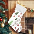 thumbnail image 2 of SKYSONIC Christmas Stocking Set of 2, Christmas Tree Xmas Stockings and Plush Fur Cuff Stockings Fireplace Decorations for Family Holiday Xmas Party Decorations, 2 of 7