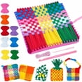 thumbnail image 1 of Prebox Weaving Loom Kit Toys For Kids And Adults Potholder Loops Crafts For Girls Ages 6 7 8 9 10 11 12 7"" Pot Holder Loom Knitting Kits And Gifts For Kids And Beginners Make 6 Masterpieces, 1 of 1