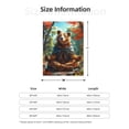 thumbnail image 5 of Disketp Maple Meditating Bear Cozy Flannel Fleece Throw Blanket: Has a velvety texture for All Seasons - Perfect for Women, Men, & Kids"80"x60", 5 of 6