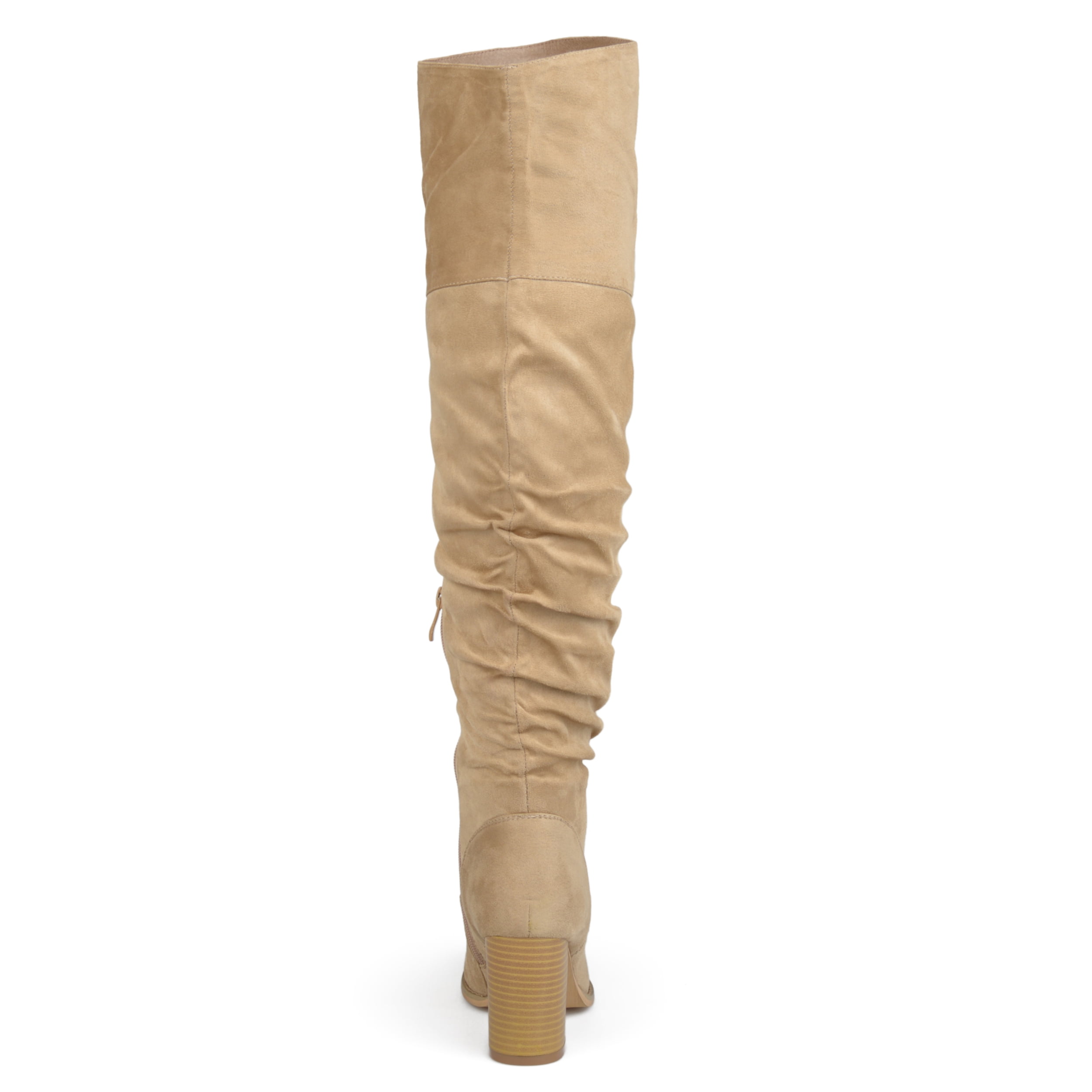 Journee Womens Kaison Stacked Heel Over The Knee Boots