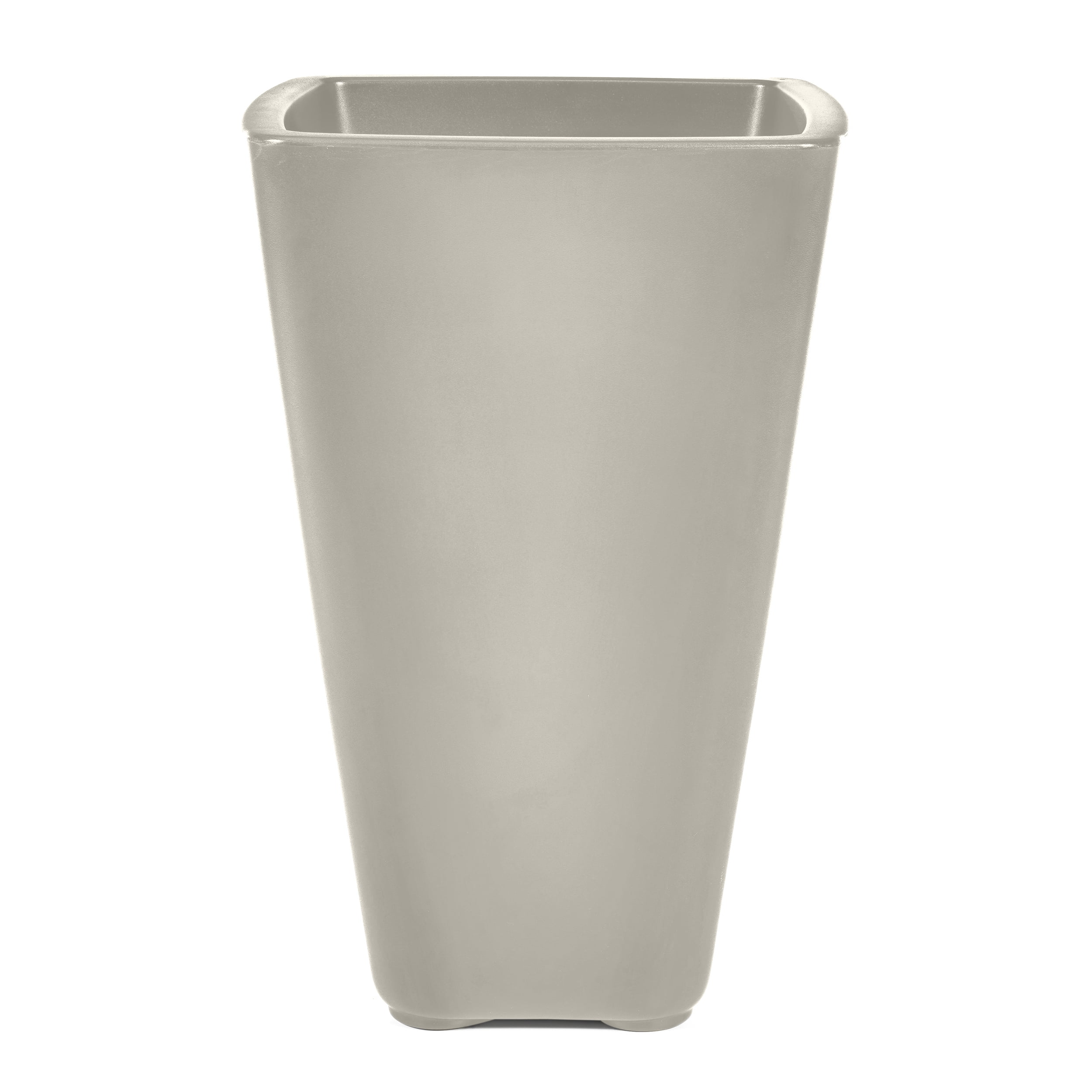 Step2 Bridgeview 26" Concrete  Square Indoor Outdoor Plastic Planter,  Gray
