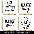 thumbnail image 2 of Baby ABC Blocks Girl Boy Pacifier Rubber Stamp Set for Scrapbooking Crafting Stamping - Mini 1/2 Inch, 2 of 7