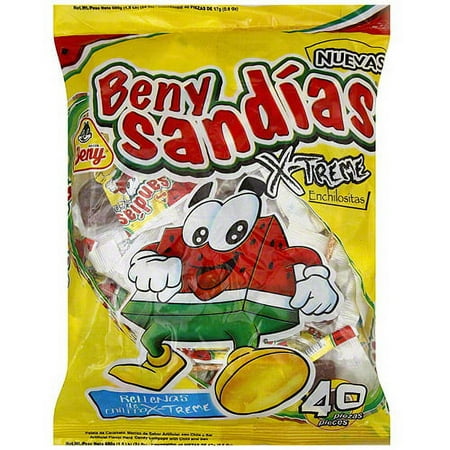 Dulces Beny Sandias X-Treme Enchilosos Candy, 24 oz (Pack of 20)