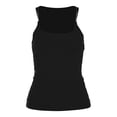 thumbnail image 5 of MIASHUI Women's Slim Vest Solid Color Sleeveless Basic Tank Tops,Black,L, 5 of 5
