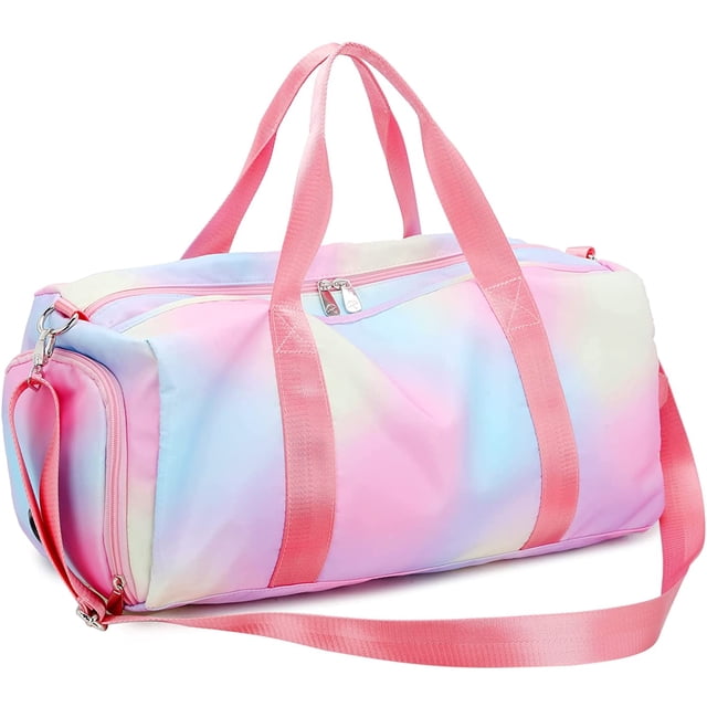 Bolso del gimnasio del deporte, petates del viaje de las muchachas de las mujeres con el bolsillo mojado del compartimiento del zapato