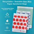 thumbnail image 2 of Lunchskins Recyclable + Sealable Paper Sandwich Bags, w/Closure Strip, 50-Count, Apple, 2 of 5