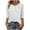 White, variant on Wyobmus 3/4 Length Sleeve Shirts for Women Button Up Casual Summer Tops Crew Neck Tees Blouses Loose Solid Dressy Tunic Clothes S-2X Dark Gray