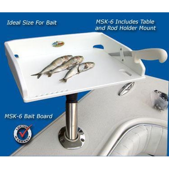 Deep Blue Small Bait Table w/ MSR Arm & MS202 Ball Mount 14"x11"