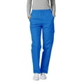 thumbnail image 1 of Adar Pantalon Cargo Fuselé pour Femmes, Taille Élastique, Popeline Durable, Noir, 1 of 7