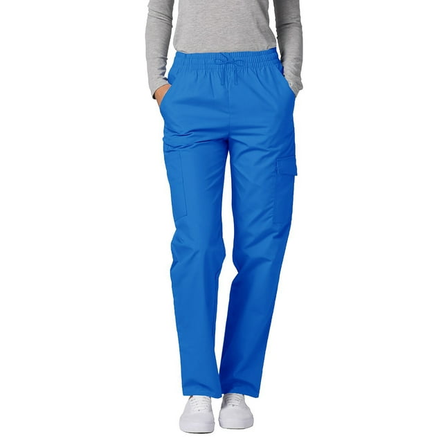 Adar Pantalon Cargo Fuselé pour Femmes, Taille Élastique, Popeline Durable, Noir