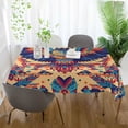 thumbnail image 3 of Yayeee Tablecloths 60" x 120" Rectangle Wrinkle Resistant Party Table Cover, Colorful Abstract Eagle, 3 of 8