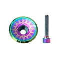 thumbnail image 3 of Mtb Road Bike Aluminium Oil Slick Headset Stem Top Cap Bolt For 1-1/8 Forks Lightweight Cap +Screw Cycling Accessories Parts C Fangkenuo, 3 of 9