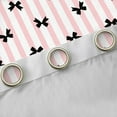 thumbnail image 4 of jejeloiu Kawaii Bowknot Black Out Curtains,Cartoon Bowtie Bow Curtains Pack of 2 (42x63 Each),Pink Geometric Stripes Bedroom Curtains For Girl,Breathable Home Decor, 4 of 6