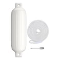 thumbnail image 3 of Guardabarros para botes, bote inflable, parasol marino, resistente al agua, boya de de 6 "x 20" Cuerda Blanca Blanca Sharpla defensas para barcos, 3 of 8
