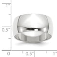 thumbnail image 3 of 14K White Gold 10mm Half Round Band Ring Size 12.5, 3 of 7