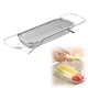 thumbnail image 3 of Cesta plegable de acero inoxidable para fregadero, lavabo retráctil para verduras | Escurridor de fregadero extensible para secar platos | Escurridor sobre el fregadero para tazas, platos y ollas |, 3 of 4