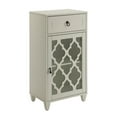 thumbnail image 2 of Gzxs Vintage Narrow Cabinet, Floor Standing Accent Display Cabinet with Top Drawer, 1 Glass Door and Adjustable Shelf, 12"D x 17"W x 33"H, White, 2 of 9