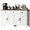 White, variant on Winkalon 63'' Kitchen Sideboard Buffet Cabinet, 4-Doors 3-Drawers Farmhouse Storage Cabinet with Adjustable Shelves, Grey